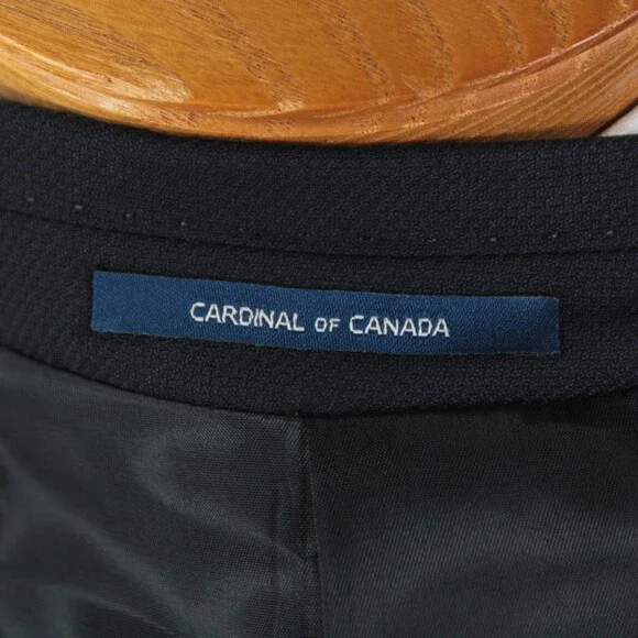 Cardinal of Canada NWT 100% Wool Sport Coat Size 40S US In Solid Navy Blue
